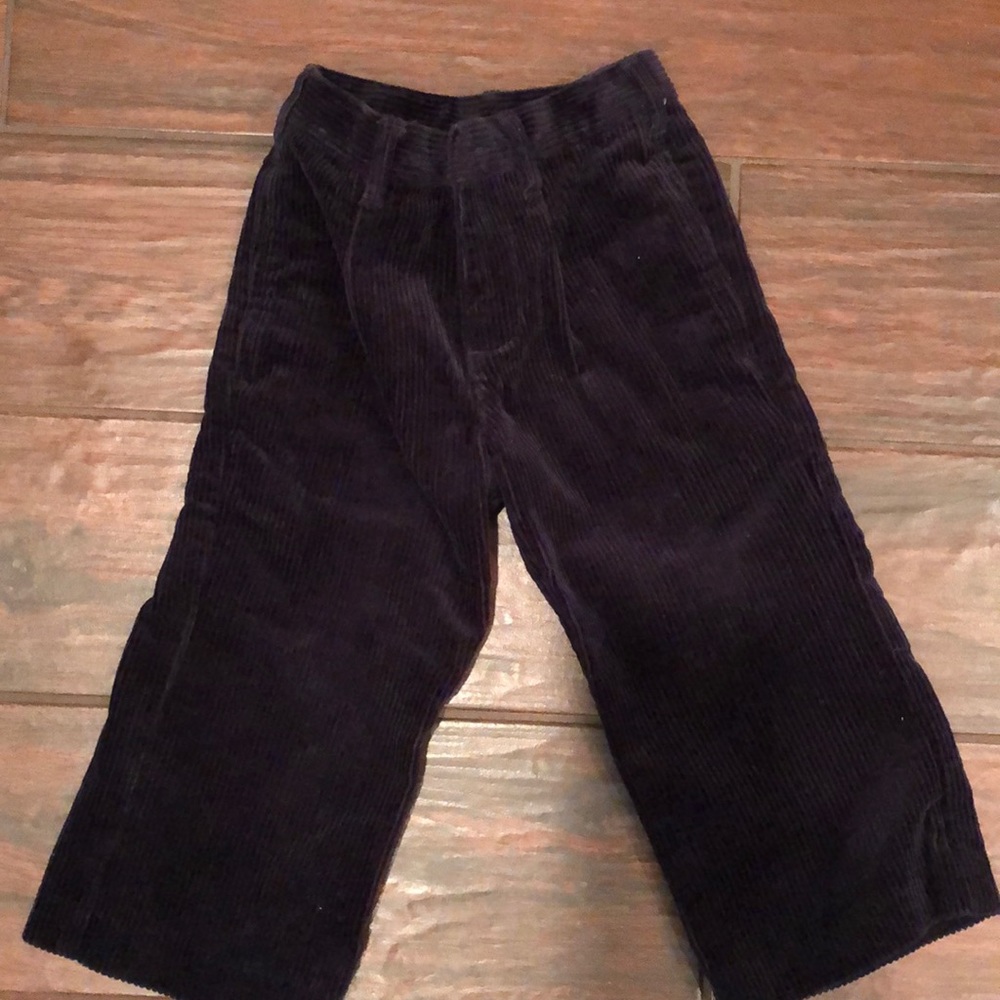 TALBOTS BOYS BLACK CORDUROY DRESS PANTS SIZE 2
